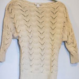 Beige  Ann Taylor Loft fitted sweater